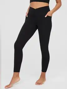 AERIE | OFFLINE Real Me Xtra Crossover High Waisted Pocket Legging black M