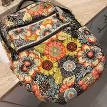 Vibrant Floral Quilted Backpack