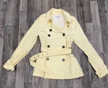 Vintage retro Old Navy butter yellow trench coat