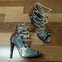 Zara | Sexy Snake Tie Up Stiletto Heels 36