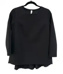 Lululemon Athletica Black Swing Pleated Ballet Core Scuba Long Sleeve Top Size 6