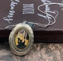 Audrey Hepburn Classic Icon Locket Pendant Necklace Stainless Steel