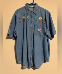 Preloved Las Olas Cotton Floral Two Piece Outfit size large