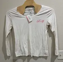 Salt Life Womens XLG White‎ Long Sleeve T-Shirt Flamingo Graphic Live Salty