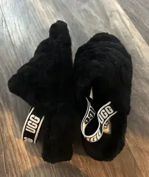 UGG Brand new black  fluff yeah slippers