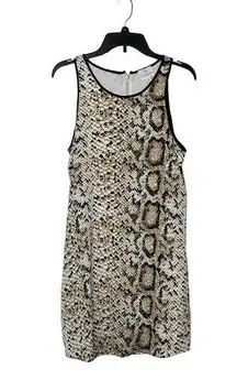 Julie Brown NYC Snake Python Print Tank Midi Dress Lined Zip Back Women Size 6