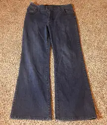 Zena Flare Leg Jeans Women's Dark‎ Wash Denim Trousers Casual Pants