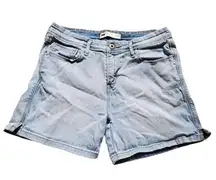 Levi's  High Rise Shorts Women 8 Stretch Mid Length Fitted Denim Summer Travel