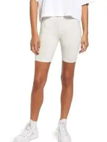 NWT BP by Nordstrom High Waist Bike Shorts in Ivory Soft Splash - Small