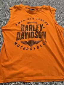 Harley Davidson Orange Tank Top Size Large State College, PA