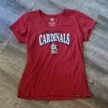 ST LOUIS CARDINALS WOMENS RED SHORT SLEEVE T-SHIRT SIZE L.