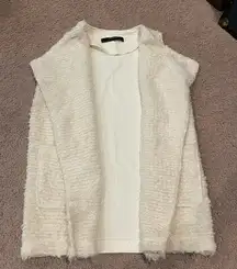 Women's ZARA BASIC Collection Y2k Retro long length poodle fur vest