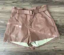 Altar’d State Faux Leather Brown Short Belt‎ Large