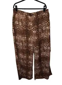 Rebdolls " Mind On You" Leopard Wide Leg Pants Sz 2X Women