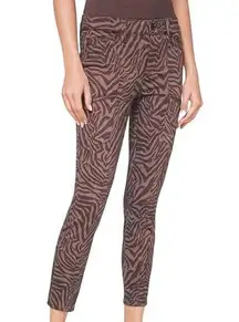 WHITE HOUSE BLACK MARKET Brown Zebra Mid Rise Skinny Crop Jeans WHBM ~ Women's 4