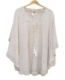 Z & L Europe Cheetah Print Tassel Boho Cover Up  Top S M L XL One Size
