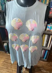 Show Me Your Mumu S shell oversized vacation sleeveless top