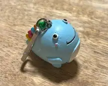 NWOT Baby Blue Rainbow Dinosaur Charm with Spring Hook