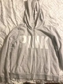 PINK Victoria’s Secret Grey Zip-Up Hoodie