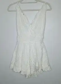 Luxxel white romper size medium