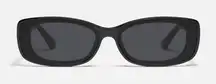 Quay vibe check black polarized Rectangular Sunglasses new in box 62 13 145