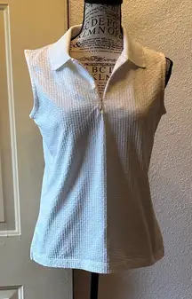 EP Pro Textured White Sleeveless Tennis Jersey Top