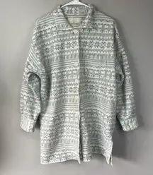 Victoria's Secret  Country Sweater M Fair Isle Button Tunic