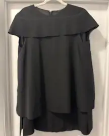Cos Tunic Top Elegant Black Sleeveless Blouse Size 38 (UK) or 12 (US)