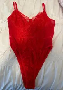 Red Lace Bodysuit