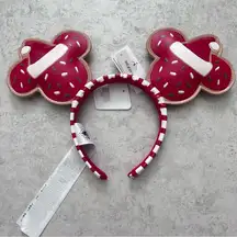 Disney Parks Christmas Gingerbread Cookie Faux Leather Ears NWT