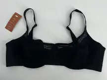 Lover Beauty Black Mesh Minimizer Bras Full Coverage 34B Underwire New