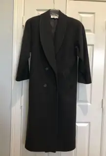 Double-breasted 100% Long Wool Coat