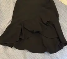Nine West Black Skirt Asymmetrical Ruffles