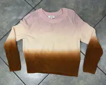 Madewell Dip-Dye Cashmere Shrunken Sweatshirt Women's S Casual Comfy Preppy City