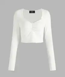 Lace Trimmed Long sleeve Top