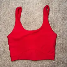 Anthropologie Wilo and the Label Base Scoop Contour Sports Bra Red Size XS