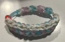 💜 Rainbow loom handcrafted bracelet 💜