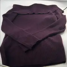 Bloomingdale's Off-the-Shoulder Plum Sweater cashmere