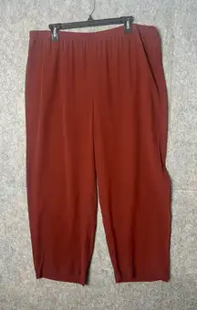 Eileen Fisher Women's Size XL Straight Ankle pants 100% Silk