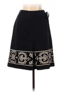 ANN TAYLOR LOFT Women's Slightly A-Line Skirt‎ Embroidered Bow Tie SK15824 Work
