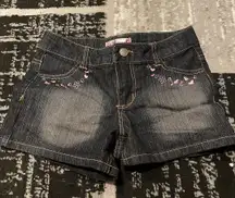 Pink angel butterfly Jean shorts