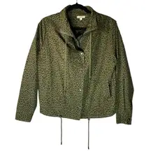 Animal Print Green Jacket