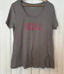 Lane Bryant Gray Breast‎ Cancer Tee Size 10/12