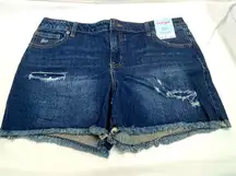 Cat & Jack Women's Distressed‎ Denim Shorts  Dark wash XXL 18 PLUS  New w/tags
