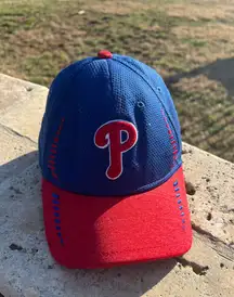 MLB Philadelphia Phillies Baseball Blue and Red Baseball Cap
