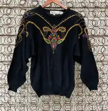 Vintage 90s Western Connection bling sweater