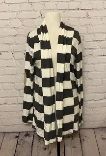 Honey Punch Grey Striped Cardigan w/ Elbow Patches NWT