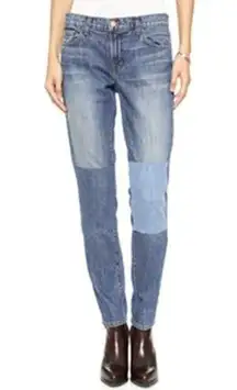 J Brand Jake Slim Boyfriend Patchwork Denim Jeans in Anthem Size 29