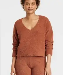 Stars Above Rust Color Cozy Yarn 2 pc lounge set size M/L