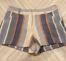 Drew Women’s Navy & Ivory Textured Striped Shorts